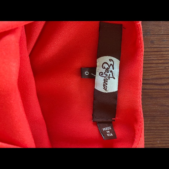 Eva Franco for Anthropologie orange dress size 0 - Picture 9 of 11